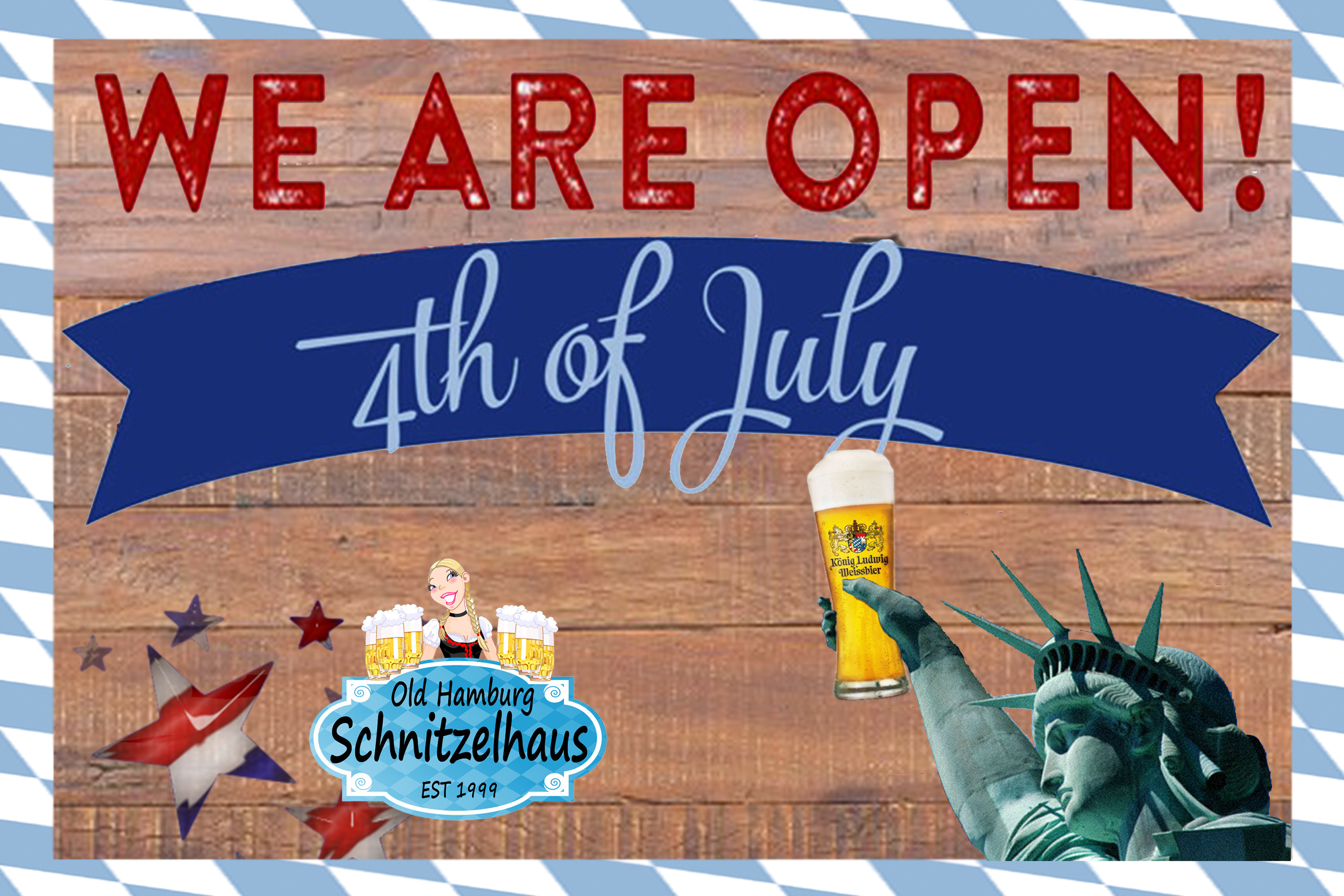 Open July 4th Old Hamburg Schnitzelhaus, Anna Maria Island, Florida